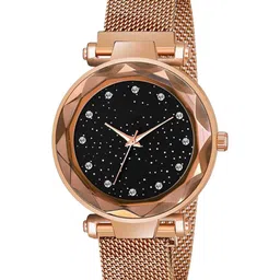 THE SHOPOHOLIC Women Embellished Dial & Bracelet Style Straps Analogue Watch Gold-12-picture-15