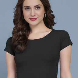 Dream Beauty Fashion Women Ribbed Round Neck Fitted Crop Top-picture-6