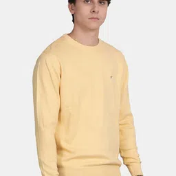 t-base Round Neck Long Sleeves Breathable Cotton Pullover Sweater image 5