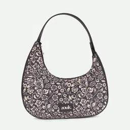 ZOUK Floral Printed Half Moon Shoulder Bag-image-56