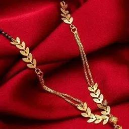 Anouk Gold-Plated Artificial Stones and Beads Mangalsutra image 1