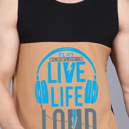 SLOWLORIS Men Typography 2 Printed Applique Slim Fit T-shirt image 3