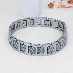 RKB Sales Men Stainless Steel Silver-Plated Cuff Bracelet-picture-21