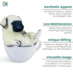 Go Hooked 4 Pieces Multicoloured Figurine Showpiece image 4