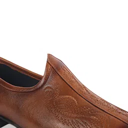 FAUSTO Men Woven Design PU Mojaris image 3