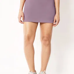 Metronaut Mid-Rise Knitted Mini Skater Skirt With Shorts-picture-22