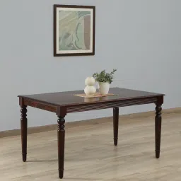amberville from pepperfry Clarion Sheesham Wood 6 Seater Dining Table In Provincial Teak Finish image 1