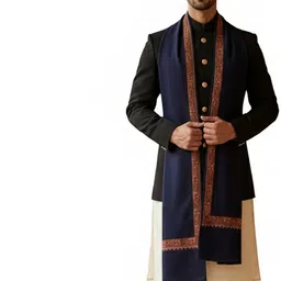 MUFFLY Wool Embroidered Men Shawl-picture-20
