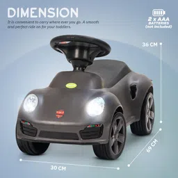 baybee Push Ride on Kids Car, Baby Ride on Push Car for Kids with Music & High Backrest Rideons & Wagons Non Battery Operated Ride On image 5