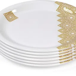 superware Food Grade Melamine | Buffet Plate Set - Golddeko (12.5 inches) | Tableware, Dinner Plate image 3