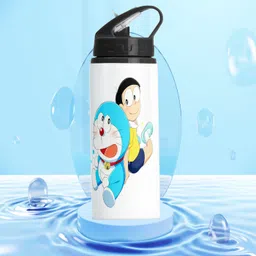 printingzone Doraemon Sipper Water Bottle Printed Bottle For kids Boys Girl (BS-51) 600 ml Water Bottle image 2