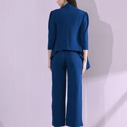 owl mink Shirt Pant Co-ords Set with Blazer image 2