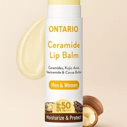 ontario Ceramide Vish care Lip Balm with SPF50 PA+++ - Kojic Acid & NiacinamideAX14 Natural-picture-10