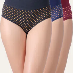 lady lyka Pack of 3 Women Hipster Multicolor Panty-picture-18