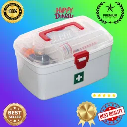 evara international Rectangular Medicine Box, Medical Box, First aid Box,Multi Purpose Box_K28 First Aid Kit image 1
