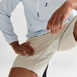 domyos Men Sports Gym Shorts With Zip Pocket - Beige-picture-22