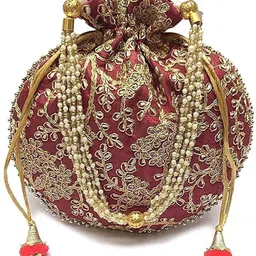 royalpouch Women Maroon Potli-picture-43