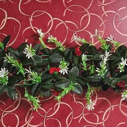 kingstyle impex Artificial Flowers Home Decoration Vine & Creepers Plant Wall Hanging Chain G555 Multicolor Rose Artificial Flower image 2