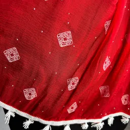 nayerang Chiffon Printed Red Women Dupatta image 5