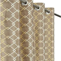 urban arts 213 cm (7 ft) Door Polyester Room Darkening Curtain (Pack Of 2) image 2
