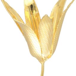 sri jagdamba pearls 5 Grams Silver Lilly Flower Golden Decorative Showpiece - 4.572 cm-picture-48