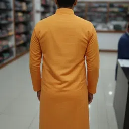 pushpa chikan interprises Men Cotton Blend Kurta Pyjama Set image 4