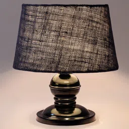 foziq Black Textured Table Lamp image 3