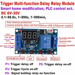 shockley electronics Timer Module Relay DC 6-30V Trigger Delay + Incubator Egg Turner Motor 220V 5rpm Motor Control Electronic Hobby Kit image 3