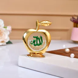 khwajadarbar Islamic Car Decor Apple Shaped Showpiece with Allah and Chand Symbol Decorative Showpiece - 7 cm-picture-28