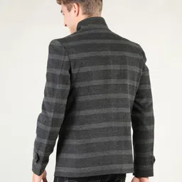 chkokko Tweed Solid Coat For Men image 2
