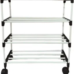 fabura 4-Tier Portable With Wheels Plastic Open Book Shelf image 2