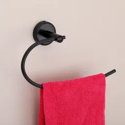 istar S.S.304 Oval Napkin Ring/Towel Holder for bathroom/wash basin/kitchen(pack of 1) black Towel Holder image 3