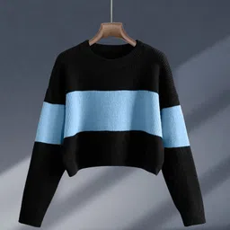 parasfashion Women Colorblock Round Neck Polycotton Multicolor T-Shirt image 5