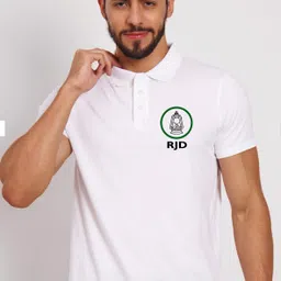 ttfpl fashion store Men Printed Polo Neck Cotton Blend White T-Shirt-picture-20