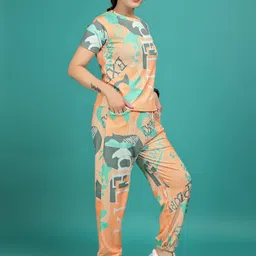 sakarmaa Women Top & Pyjama Set Multicolor Printed image 4