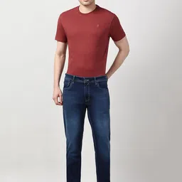 Peter England Casuals Men Regular Fit Mid-Rise Light Fade Mid Wash Jeans image 2