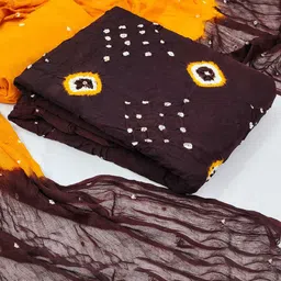 Peachmode Bandhani Tie & Dye Unstitched Dress Material-picture-34