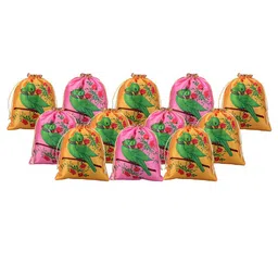 Kuber Industries Unisex Set Of 12 Parrot Design Printed Potli Clutches-picture-27