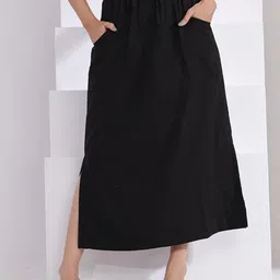 SIDDHO HUM A-Line Midi Skirt-image-52