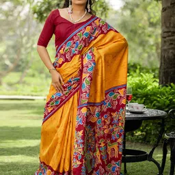 KALINI Ethnic Motifs Block Print Saree-picture-15