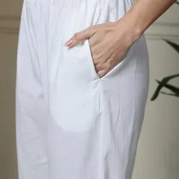 Rajnandini Floral Printed Pure Cotton Straight Kurta With Trousers & Dupatta image 5