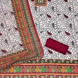 HERE&NOW Embellished Unstitched Dress Material image 2