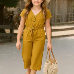 Naida Girls Basic V-Neck Jumpsuit-picture-33