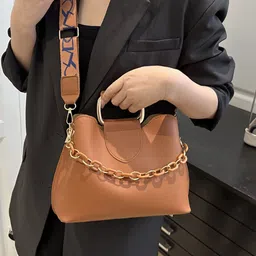 StyleCast Women Structured Handheld Bag with Fringed image 2