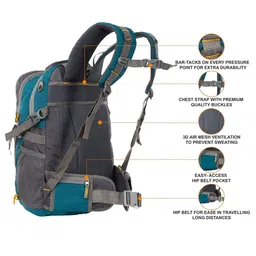 Half Moon Men Colourblocked Backpack with Reflective Strip image 3