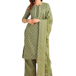 SZN Women Printed Regular Kurta with Palazzos & With Dupatta-image-65