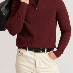 Ted Baker Men Mock Collar Long Sleeves Pullover Cotton Sweater image 3