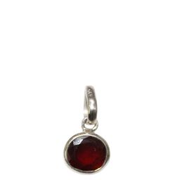 GenZcomplex Red Brass Garnet Silver-Plated Pendant-picture-48