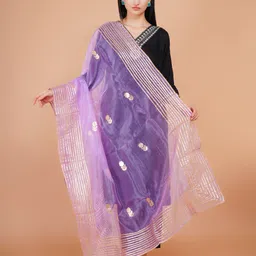 Karthav Fashion Dyed Organza Dupatta-picture-26