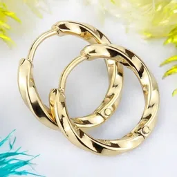 SHREE KRISHNA SHOPPING Unisex Gold-Plated Brass Earrings-picture-37